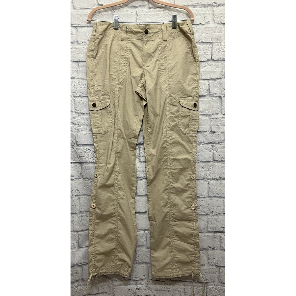 Boston Proper Womens pants size 8 Mid Rise Cargo Pockets Utility Lagenlook